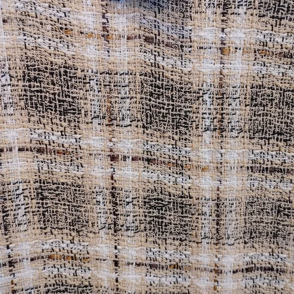 ZARA Tweed Plaid Mini Dress with Faux Leather Pockets | NWT XS - Picture 6 of 13